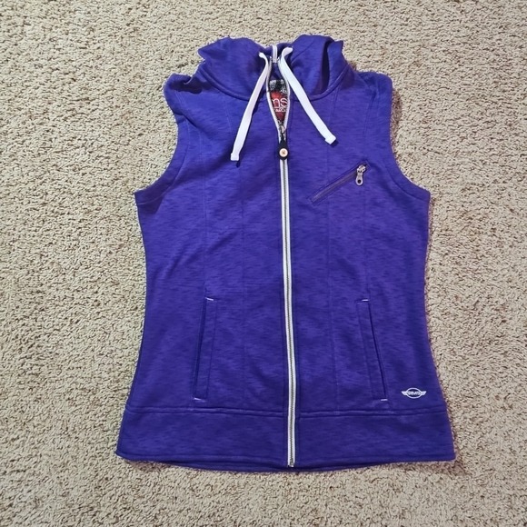 SIMS Jackets & Blazers - Sims Snowboarding Vest Large Purple Hooded Fleece Ski